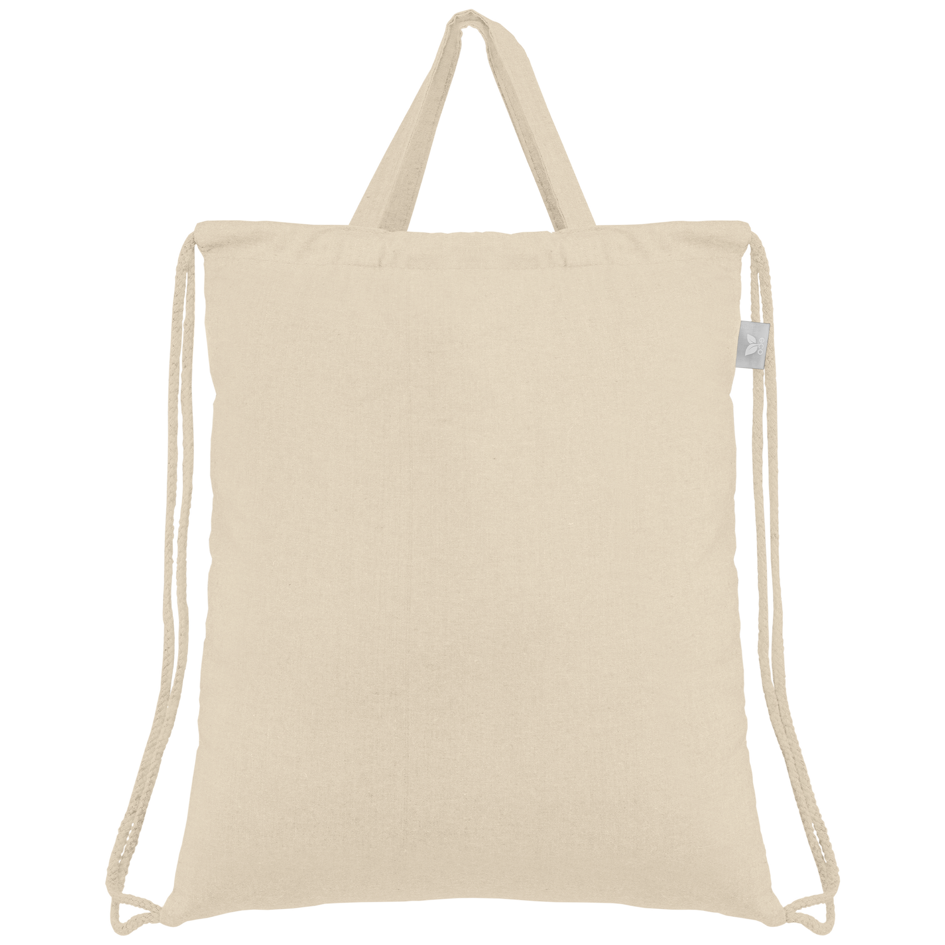 Palma promotional drawstring bag in natural printed with your company logo