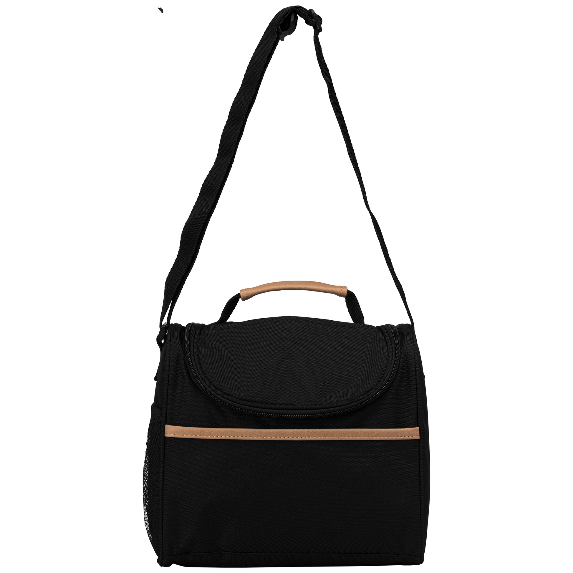 Lund promotional cooler bag in black printed with your company logo