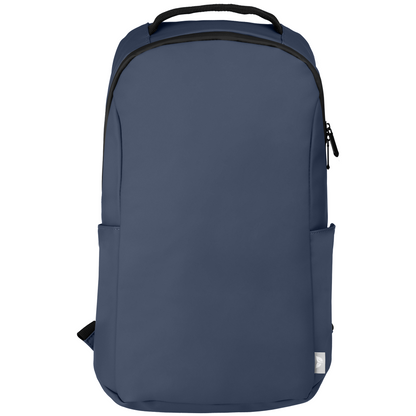 Malmö promotional backpack in navy blue printed with your company logo
