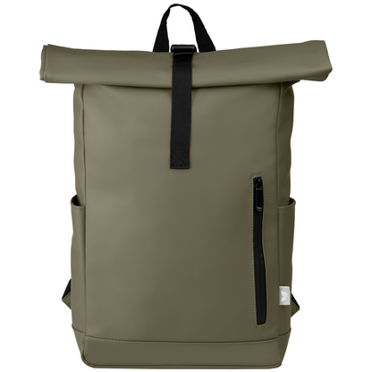 Malmö promotional backpack in dark green printed with your company logo