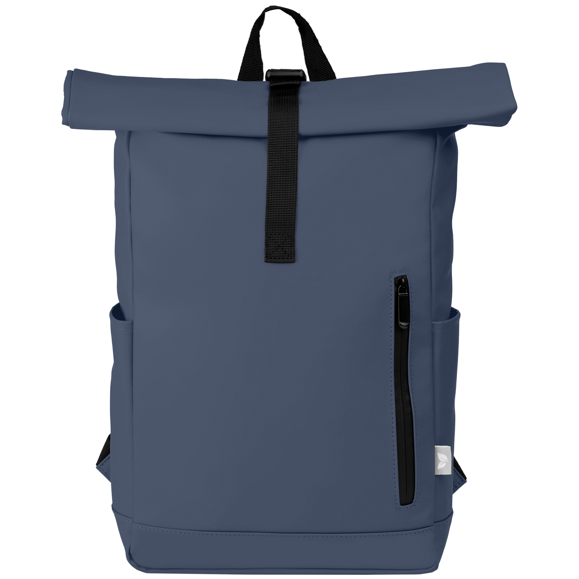 Malmö promotional backpack in navy blue printed with your company logo