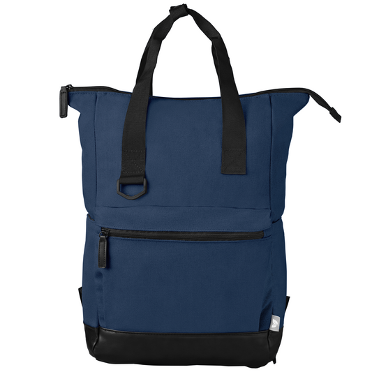 Odyssey Pack Recycled Cotton Canvas Tote Bag- 17 L promotional tote bag in navy blue printed with your company logo
