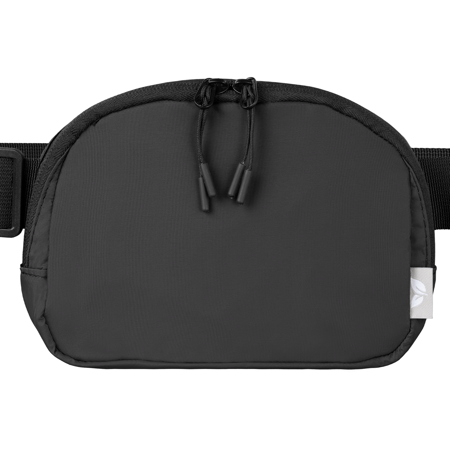 Taiga rPET Nylon Zippered Waist Bag promotional tote bag in black printed with your company logo