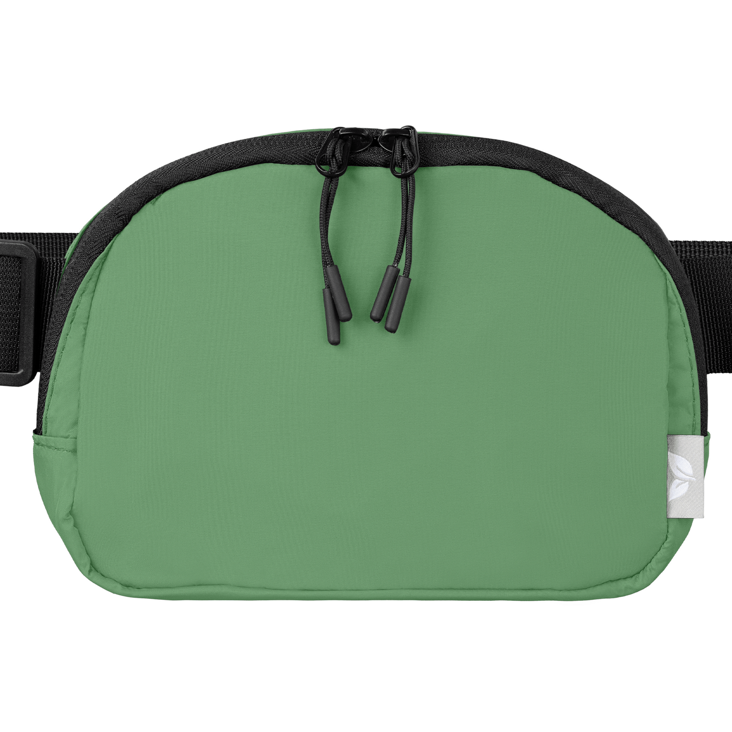 Taiga rPET Nylon Zippered Waist Bag promotional tote bag in dark green printed with your company logo