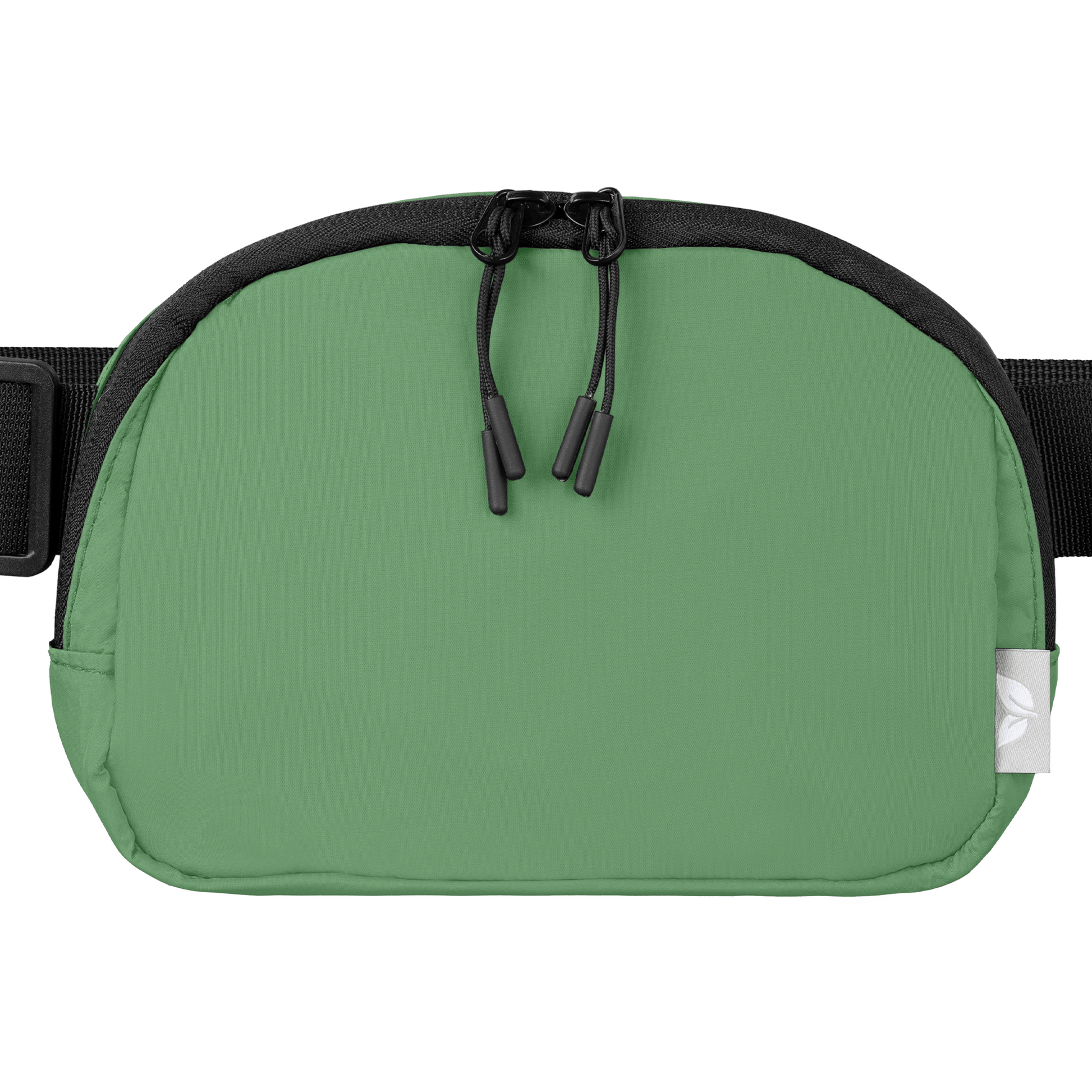 Taiga rPET Nylon Zippered Waist Bag promotional tote bag in dark green printed with your company logo