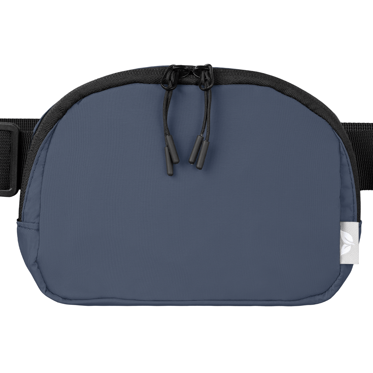 Taiga rPET Nylon Zippered Waist Bag promotional tote bag in navy blue printed with your company logo
