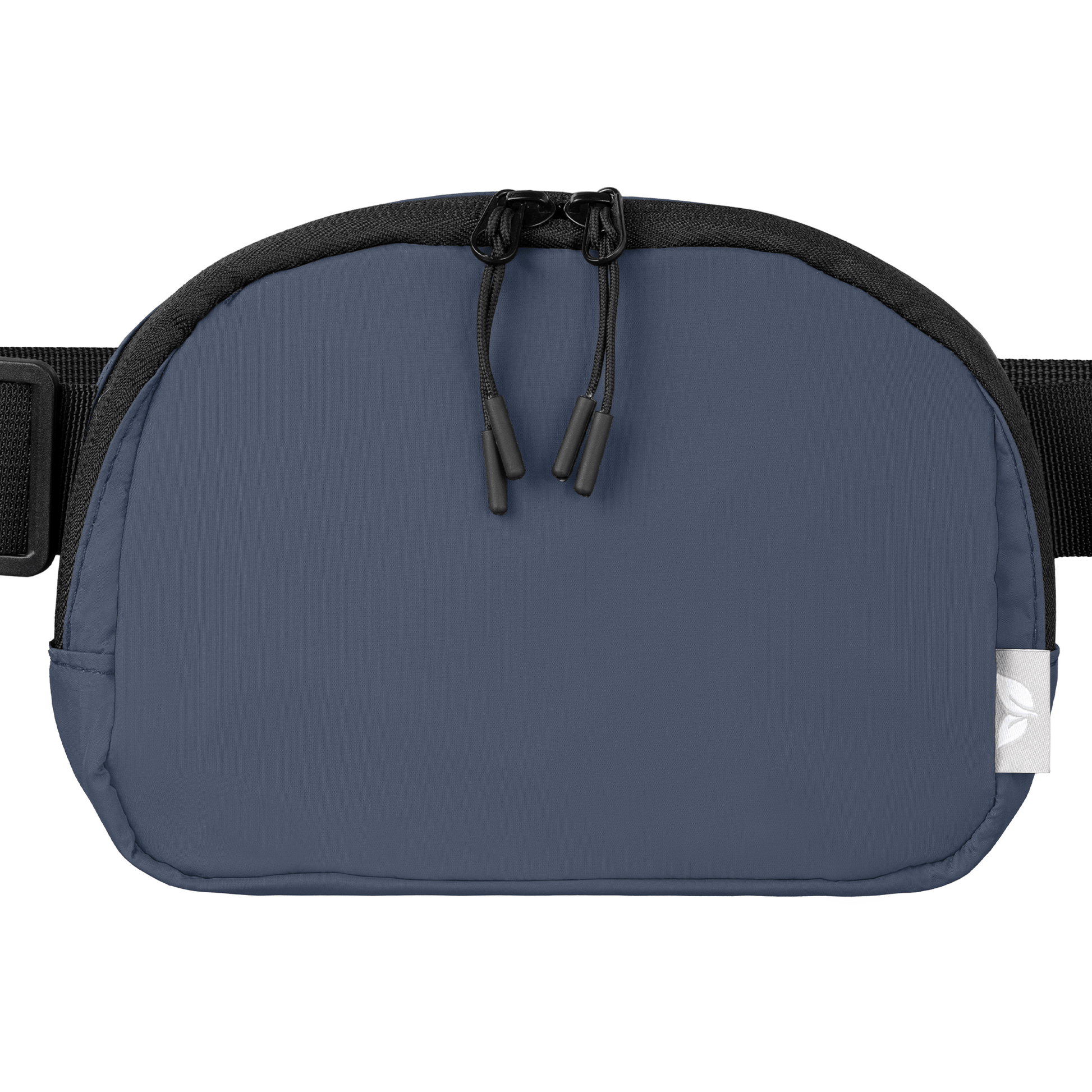 Taiga rPET Nylon Zippered Waist Bag promotional tote bag in navy blue printed with your company logo