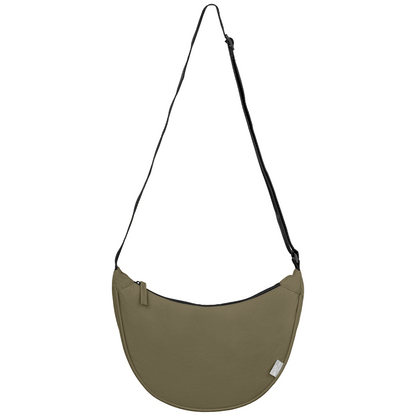 Lucca rPET Nylon Adjustable Shoulder Bag promotional tote bag in dark green printed with your company logo