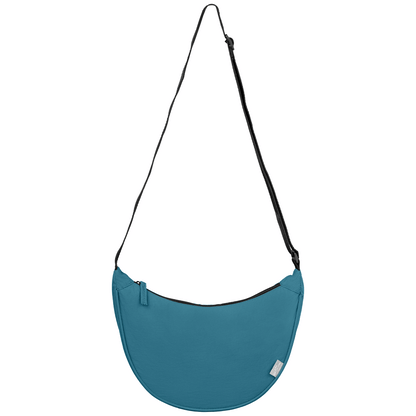 Lucca rPET Nylon Adjustable Shoulder Bag promotional tote bag in turquoise printed with your company logo
