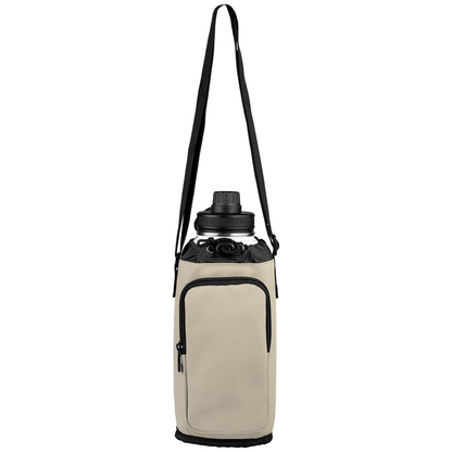 Malmö promotional tote bag in dune warm grey printed with your company logo