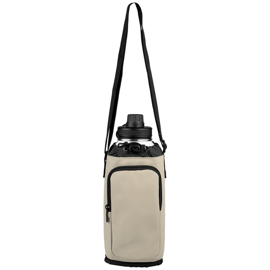 Malmö promotional tote bag in dune warm grey printed with your company logo