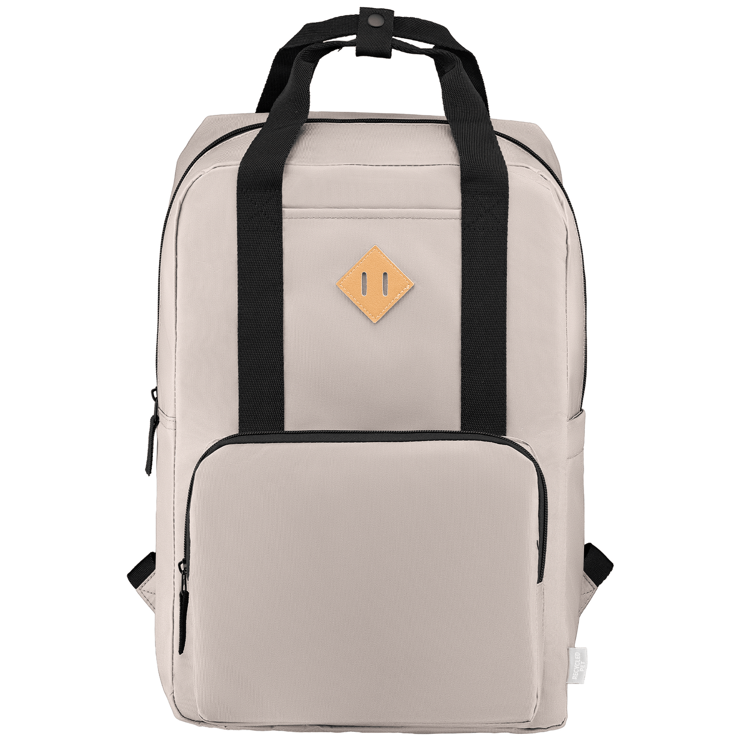 Majesty 300D rPET 38 cm Laptop Adjustable Strap Backpack promotional backpack in dune printed with your company logo