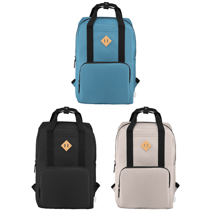 Majesty 300D rPET 38 cm Laptop Adjustable Strap Backpack promotional backpack in assorted colours printed with your company