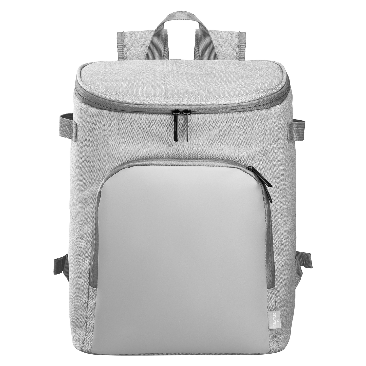 City Pack rPET PEVA Lined Cooler Backpack promotional backpack in gray printed with your company logo