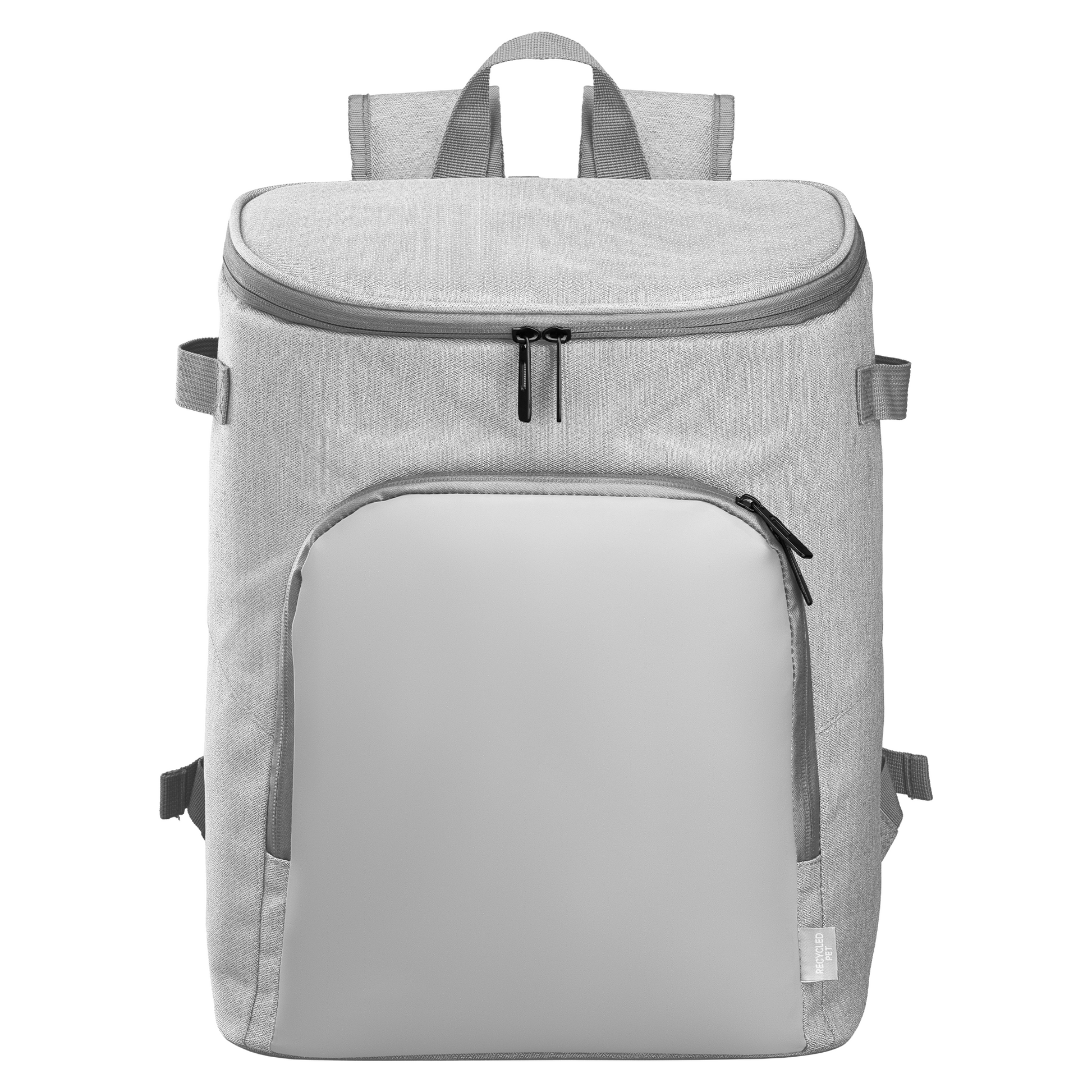 City Pack rPET PEVA Lined Cooler Backpack promotional backpack in gray printed with your company logo