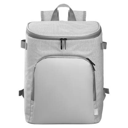 City Pack rPET PEVA Lined Cooler Backpack promotional backpack in gray printed with your company logo