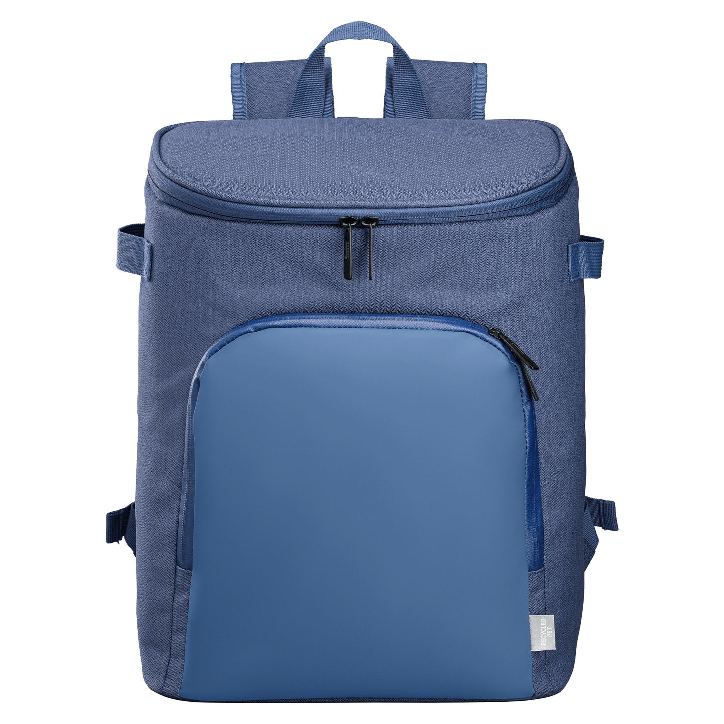 City Pack rPET PEVA Lined Cooler Backpack promotional backpack in navy blue printed with your company logo