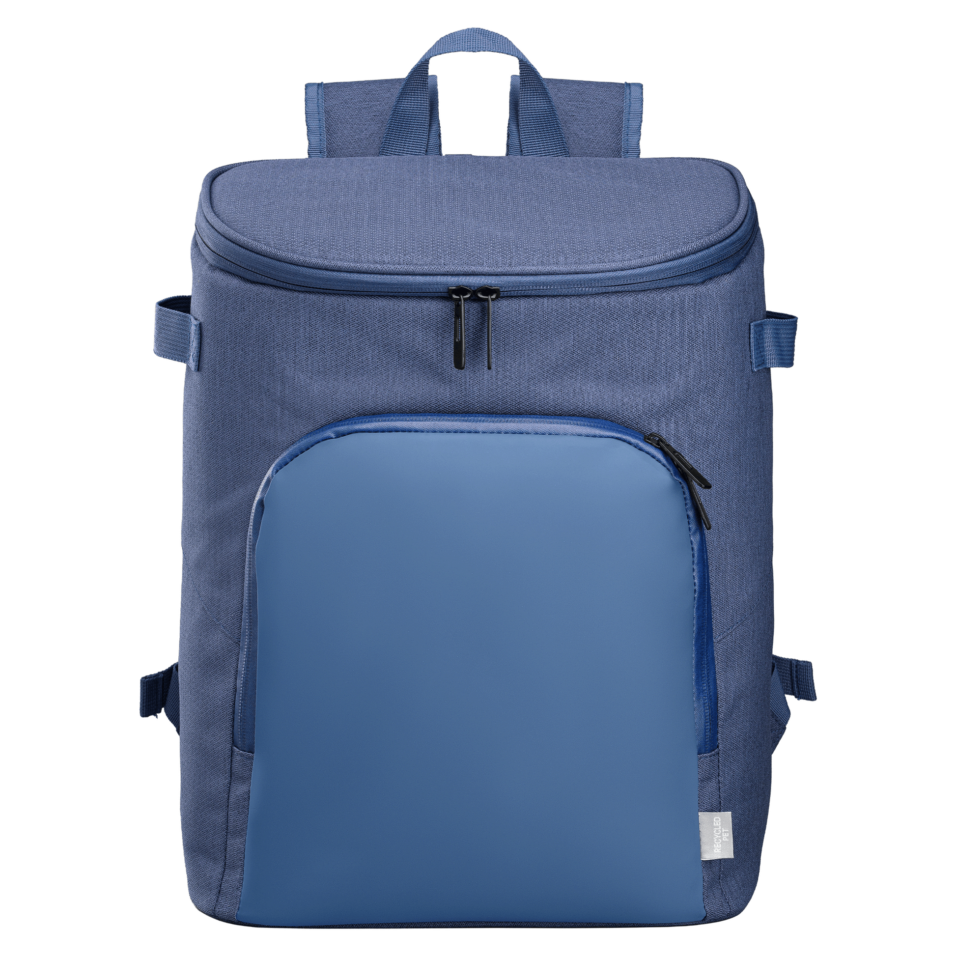 City Pack rPET PEVA Lined Cooler Backpack promotional backpack in navy blue printed with your company logo