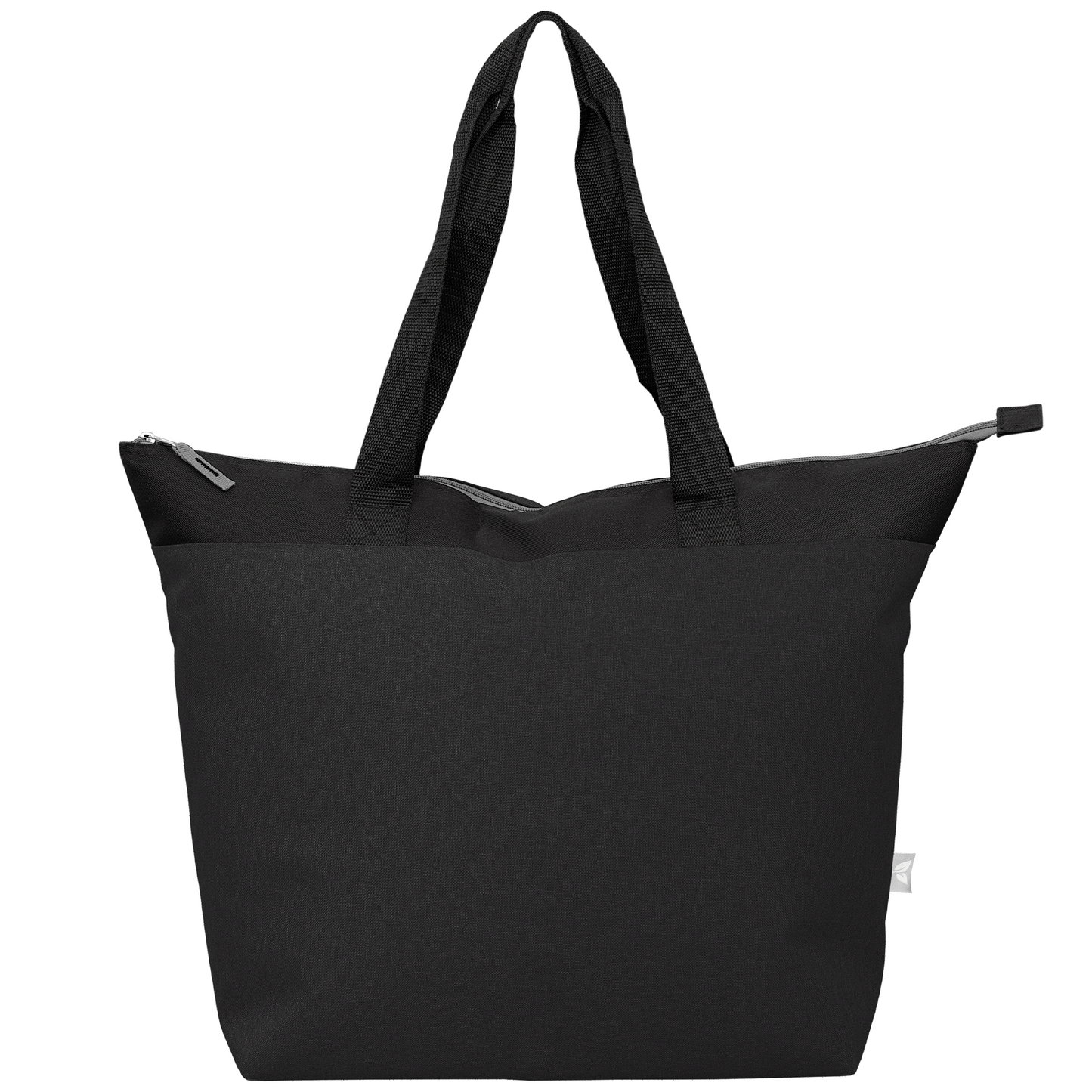 Metropolis 600D Recycled Polyester Zippered 44-can Cooler Tote Bag promotional cooler bag in black printed with your company