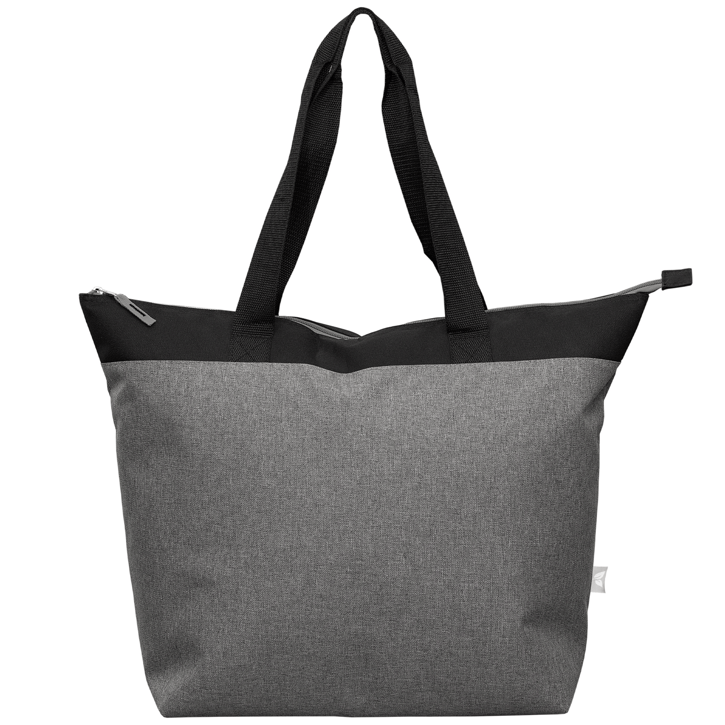 Metropolis 600D Recycled Polyester Zippered 44-can Cooler Tote Bag promotional cooler bag in gray printed with your company