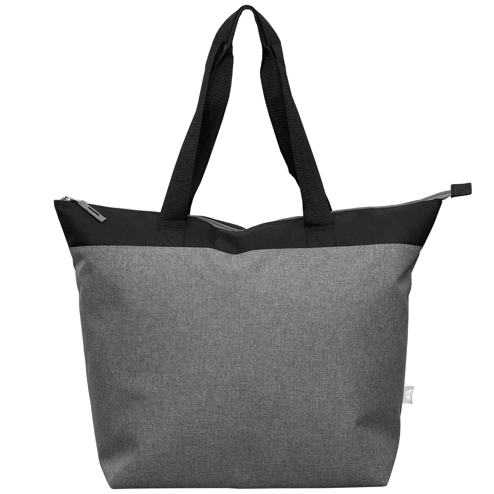 Metropolis 600D Recycled Polyester Zippered 44-can Cooler Tote Bag promotional cooler bag in gray printed with your company