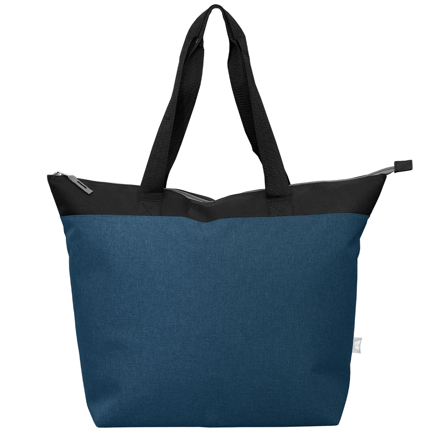Metropolis 600D Recycled Polyester Zippered 44-can Cooler Tote Bag promotional cooler bag in navy blue printed with your