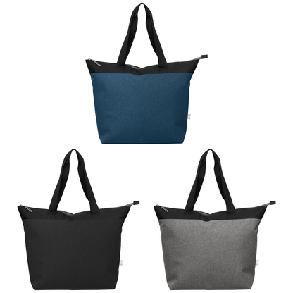 Metropolis 600D Recycled Polyester Zippered 44-can Cooler Tote Bag promotional cooler bag in assorted colours printed with