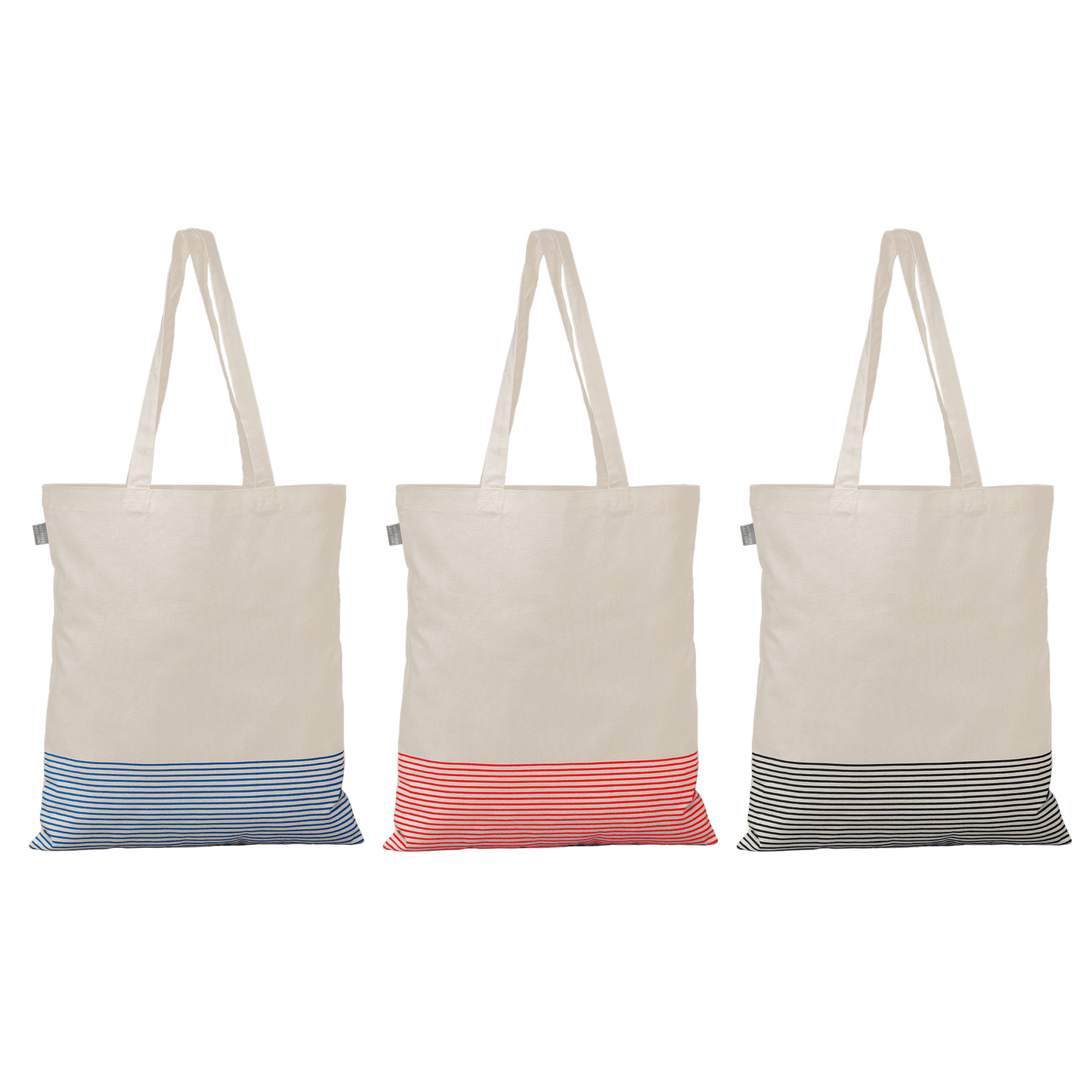 Aro Recycled 5 oz Cotton Micro Stripe Tote Bag promotional tote bag in assortment printed with your company logo