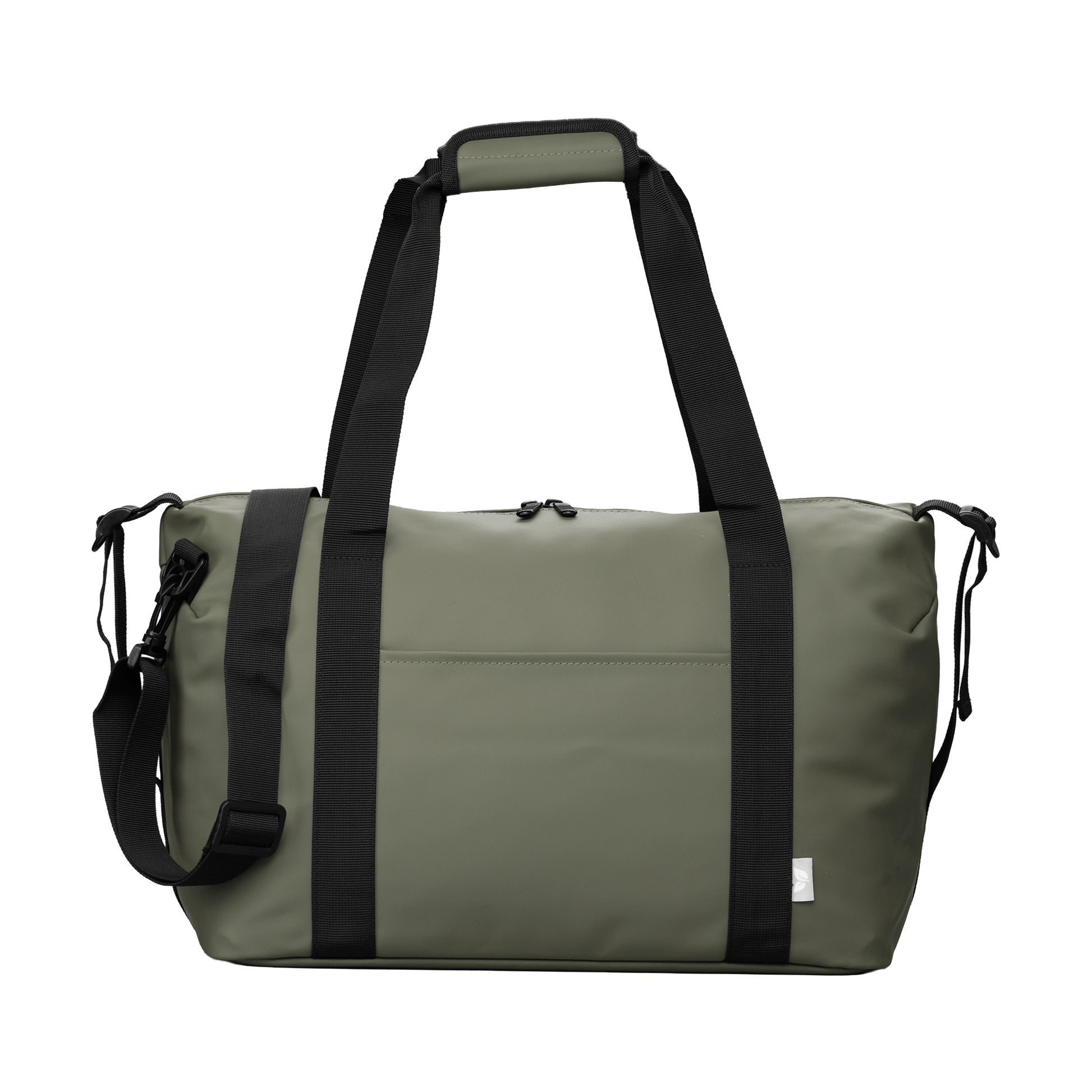 Malmö Recycled Travel Duffel Bag promotional travel bag in forest green printed with your company logo