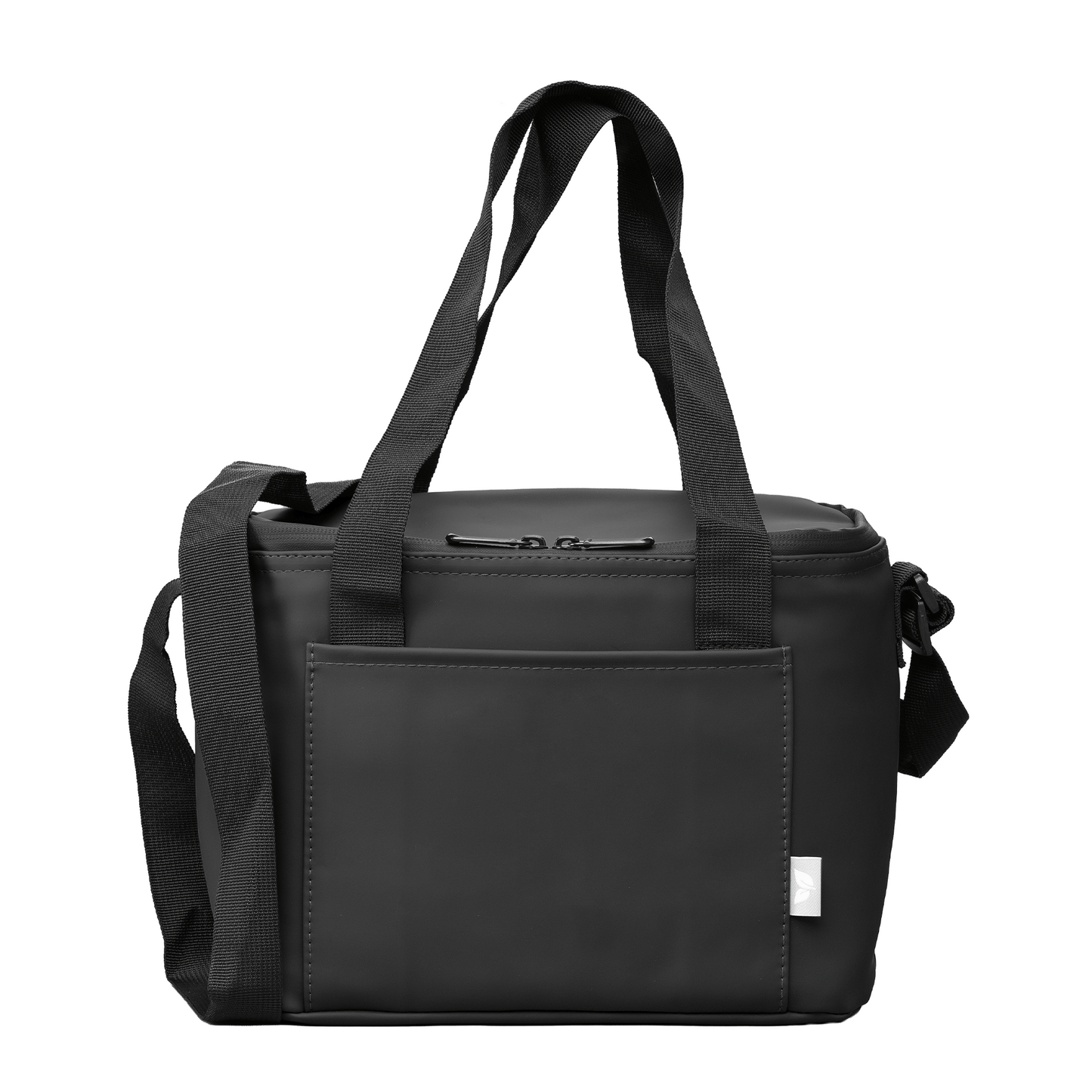 Malmö Recycled 12 Can Cooler Bag promotional cooler bag in black printed with your company logo