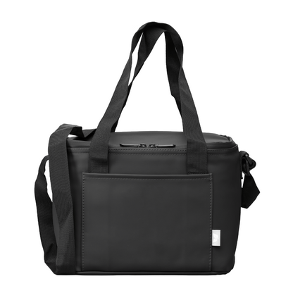 Malmö Recycled 12 Can Cooler Bag promotional cooler bag in black printed with your company logo