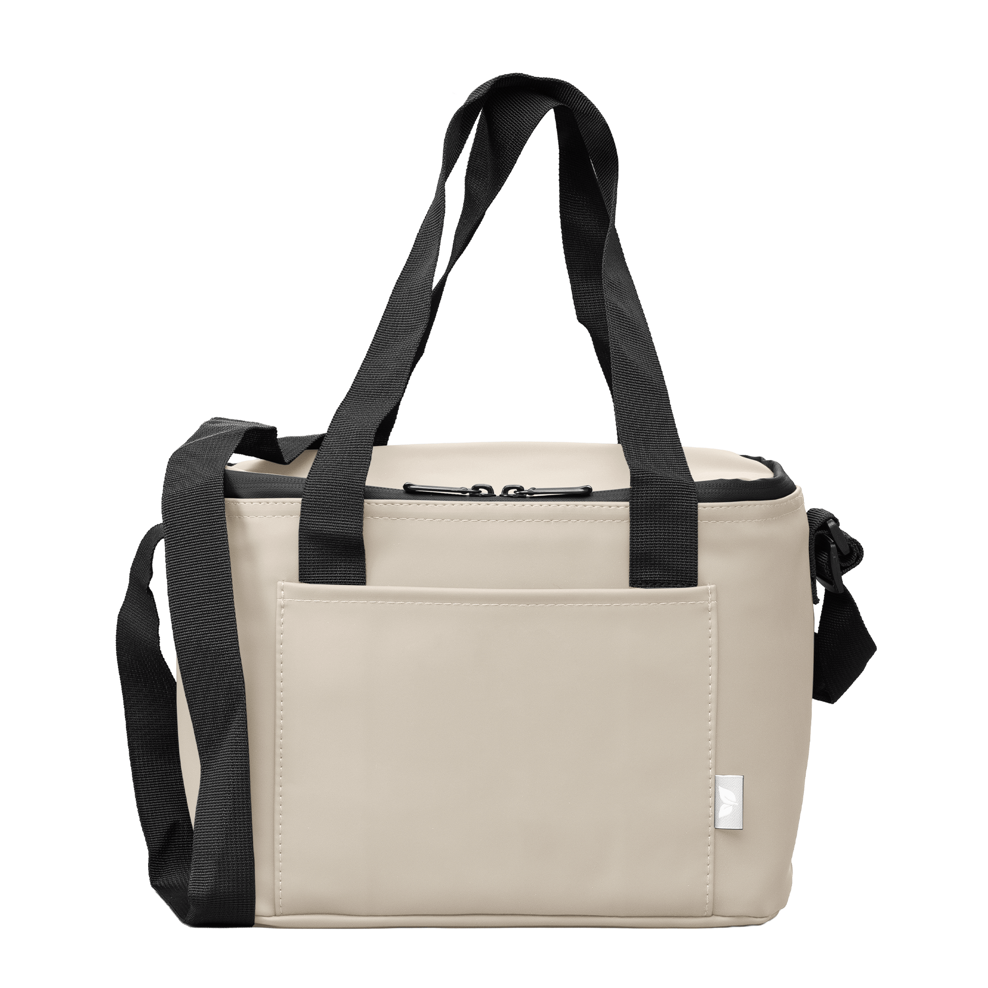 Malmö Recycled 12 Can Cooler Bag promotional cooler bag in dune warm grey printed with your company logo