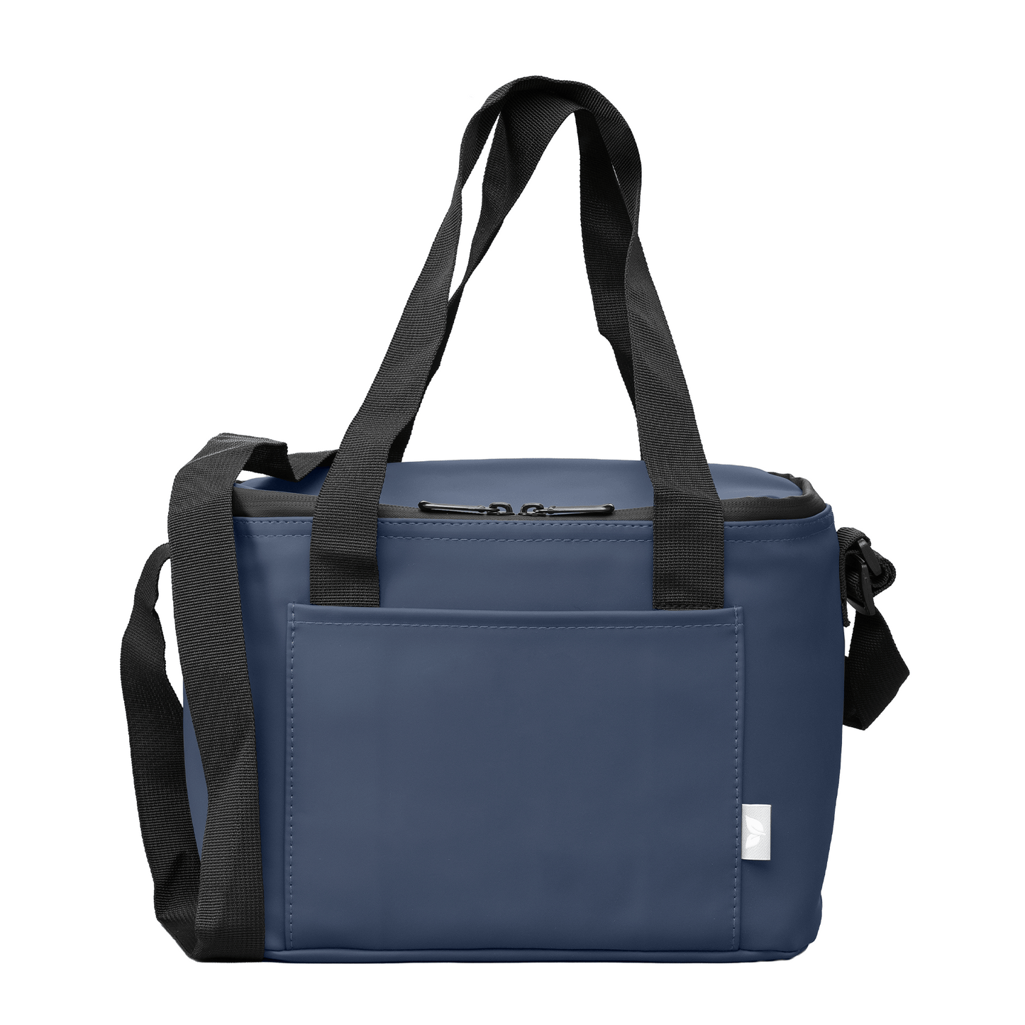 Malmö Recycled 12 Can Cooler Bag promotional cooler bag in navy blue printed with your company logo