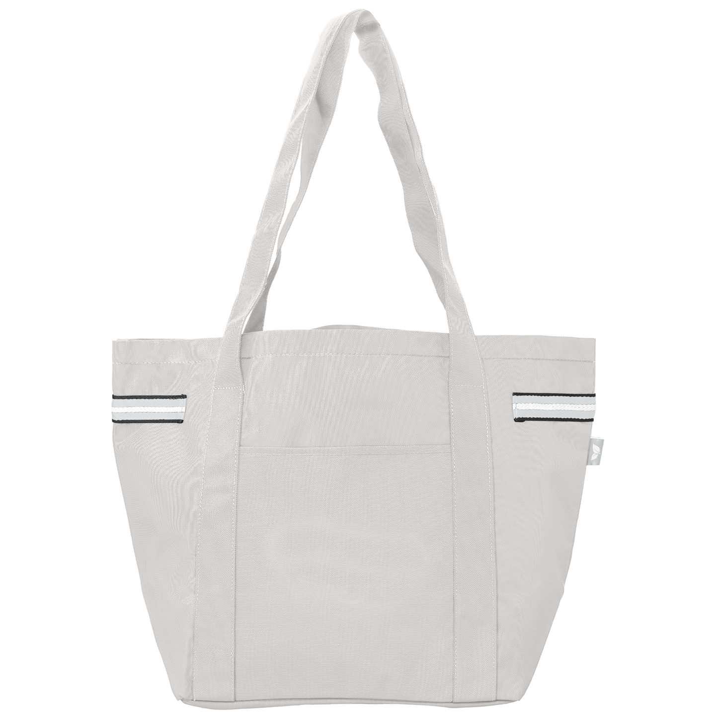 Newport Recycled Stripe Tote Bag promotional tote bag in cool gray printed with your company logo
