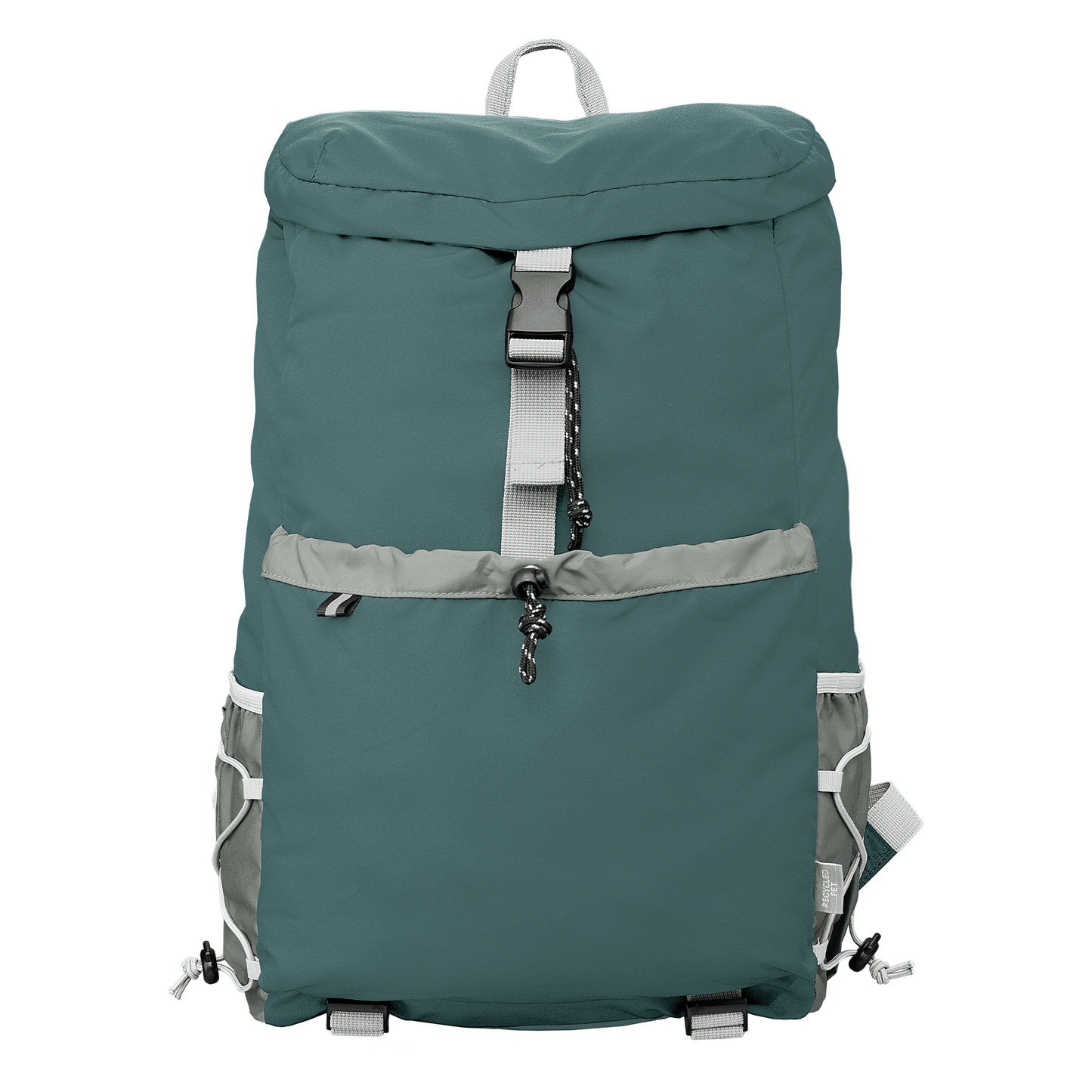 Tilden Recycled Laptop Utility Backpack promotional backpack in dark green printed with your company logo