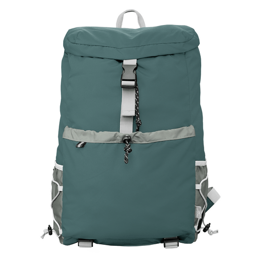 Tilden Recycled Laptop Utility Backpack promotional backpack in dark green printed with your company logo