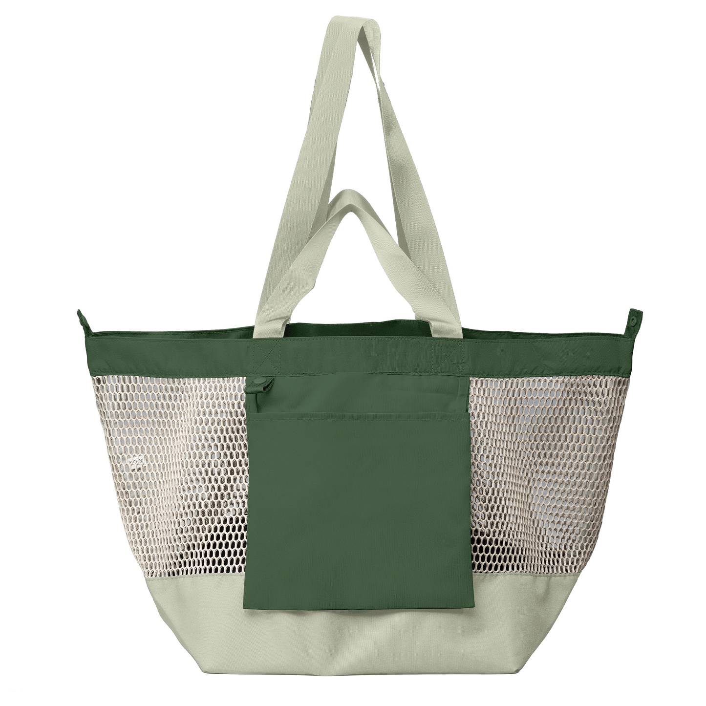 Neri Recycled Mesh Foldable Tote Bag promotional tote bag in dark green printed with your company logo