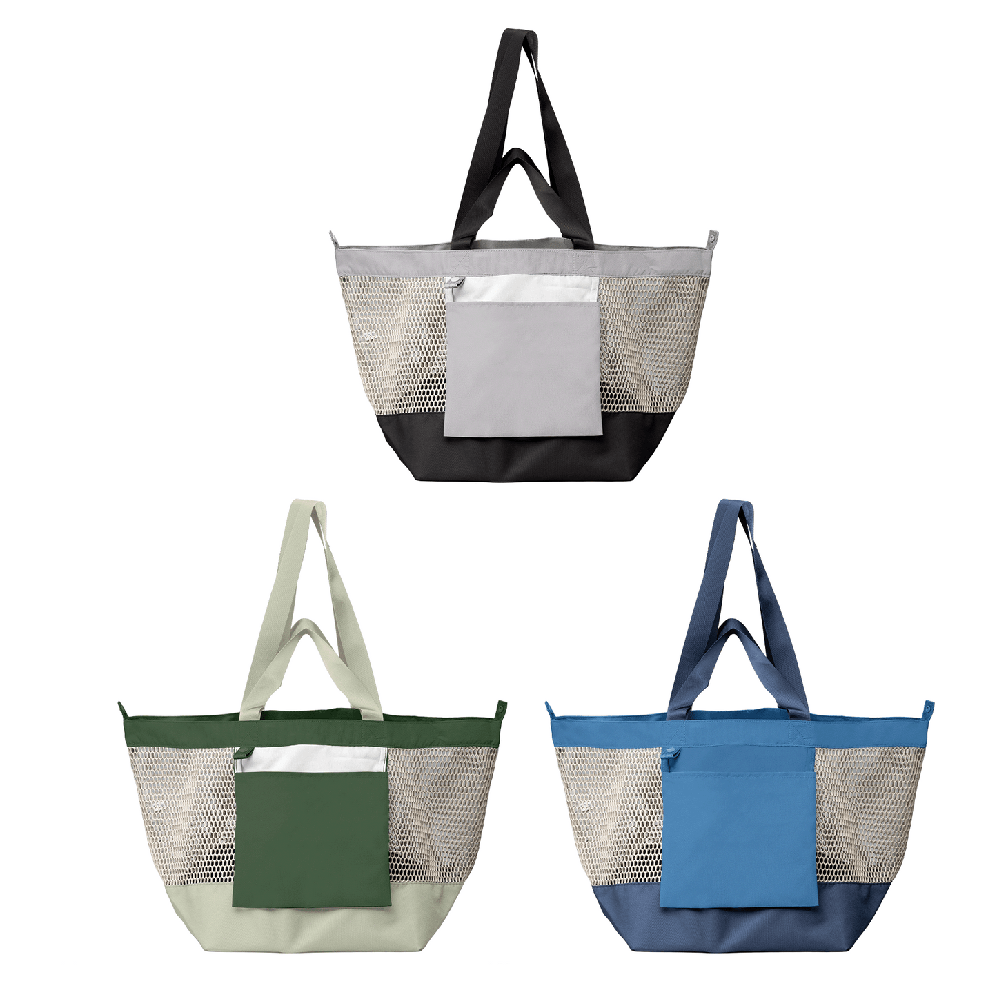 Neri Recycled Mesh Foldable Tote Bag promotional tote bag in assortment printed with your company logo