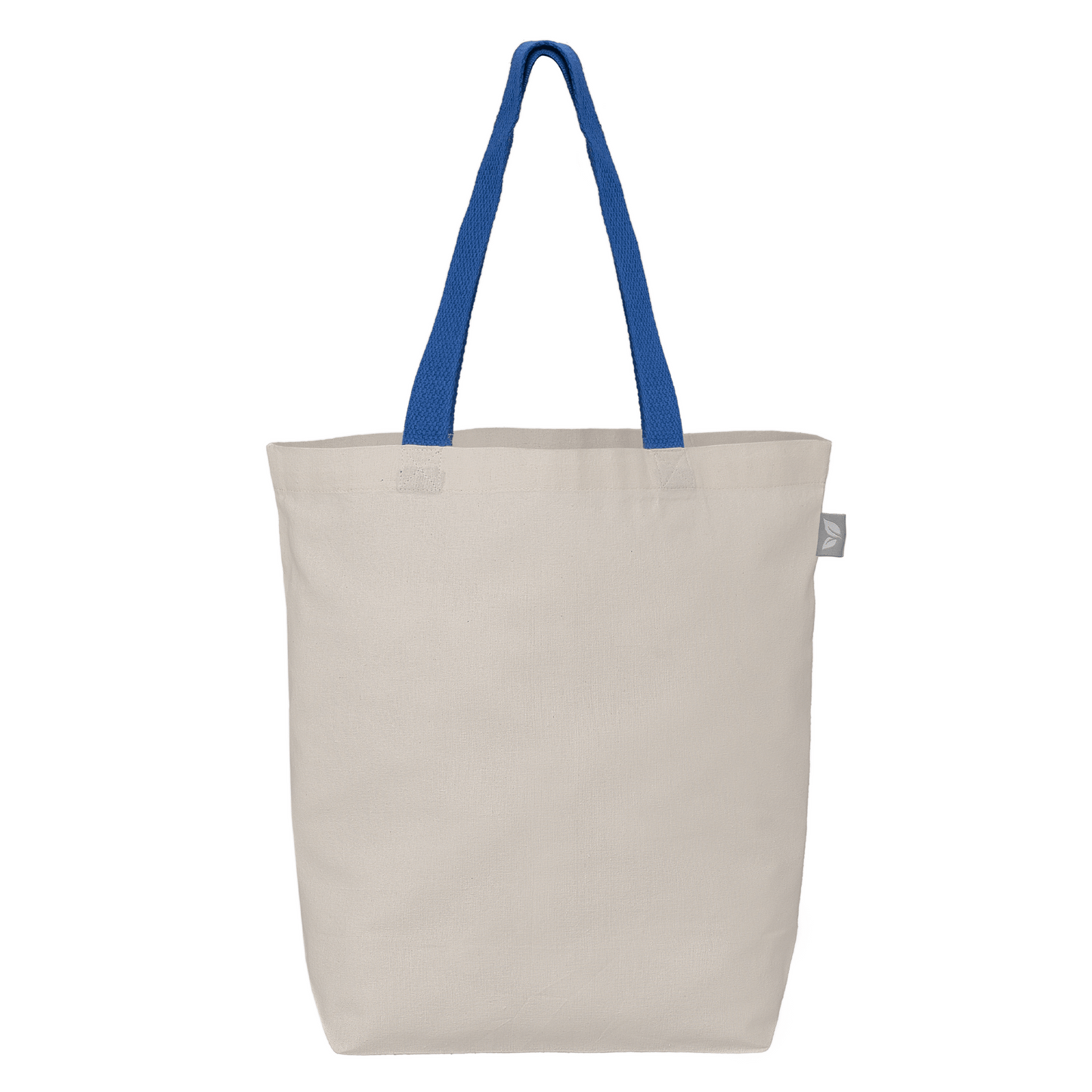 Tonga Recycled 5 oz Cotton Coloured Handle Shopping Tote Bag promotional tote bag in royal blue printed with your company