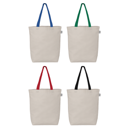 Tonga Recycled 5 oz Cotton Coloured Handle Shopping Tote Bag promotional tote bag in assorted colours printed with your