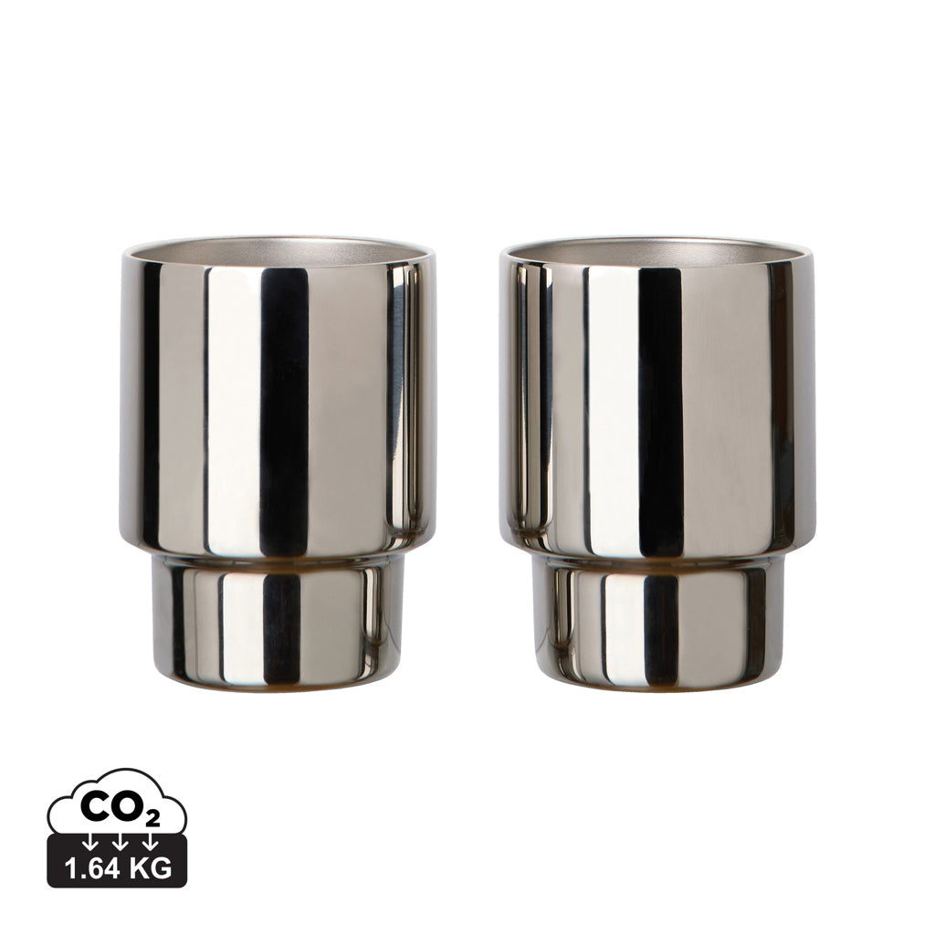 VINGA Nagano RCS recycled SS mugs, set of 2