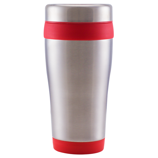 Legend promotional travel cup in red printed with your company logo