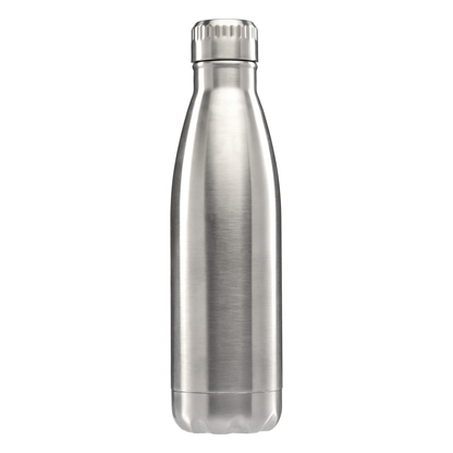 Ibiza promotional bottle in chrome printed with your company logo