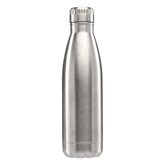 Ibiza promotional bottle in chrome printed with your company logo