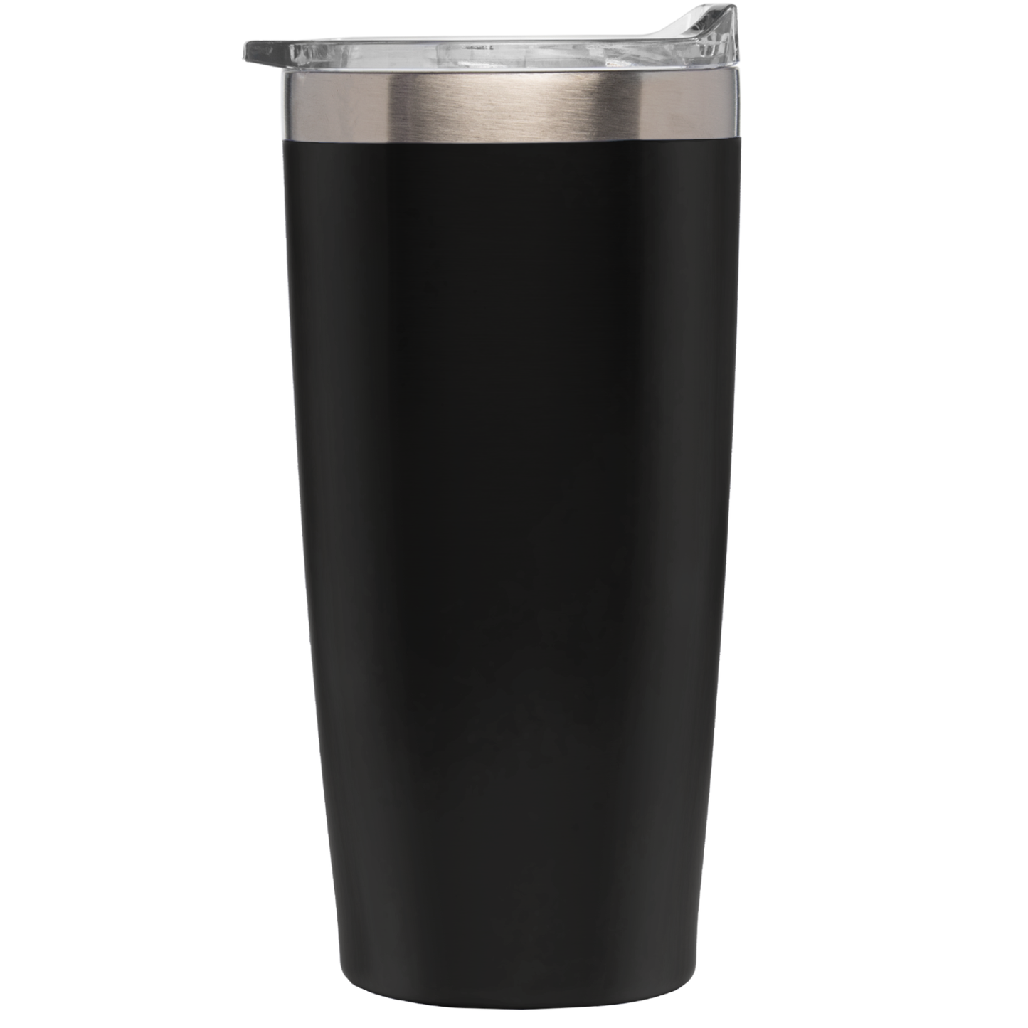 Eldur Stainless Steel Double Wall Tumbler promotional travel cup in black printed with your company logo