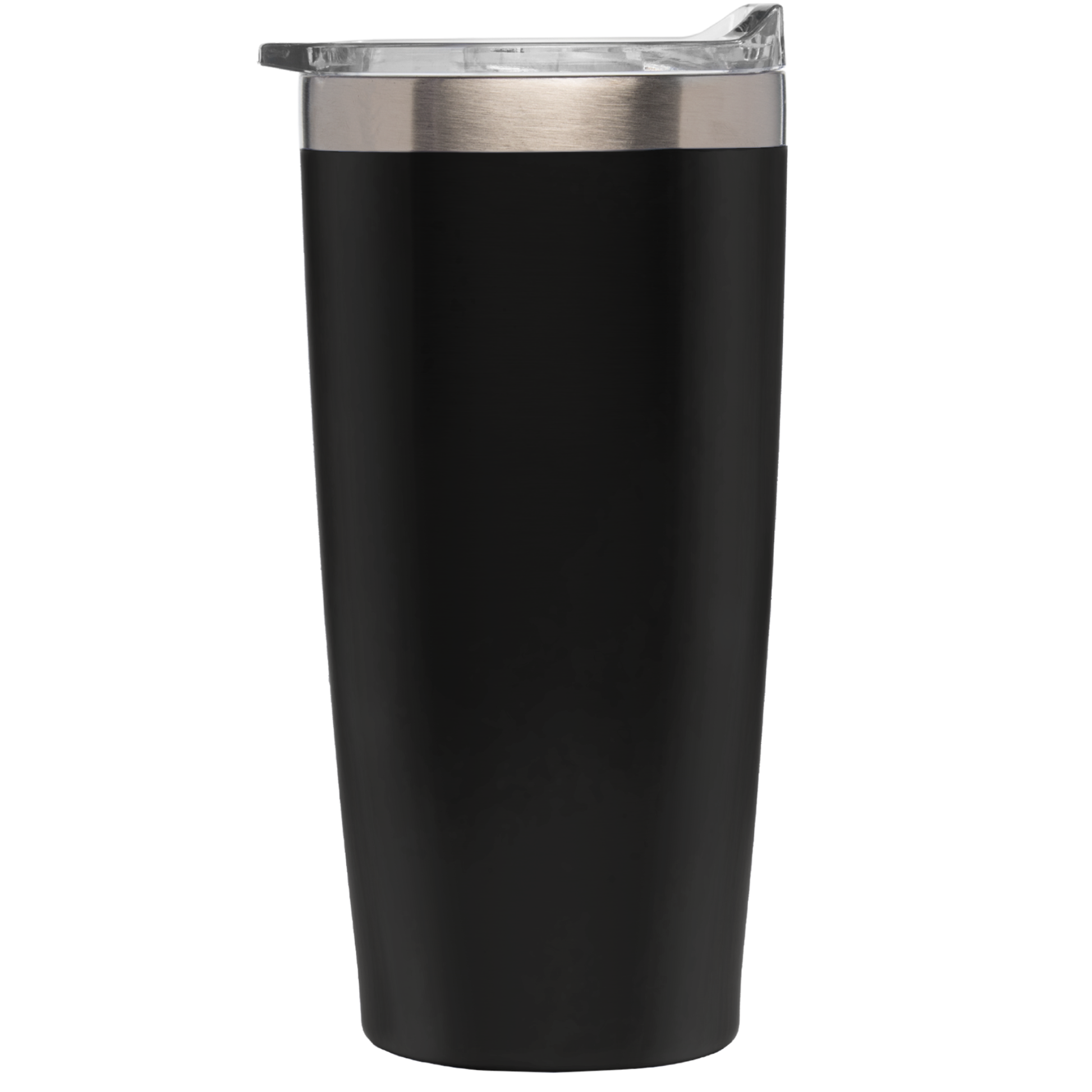 Eldur Stainless Steel Double Wall Tumbler promotional travel cup in black printed with your company logo