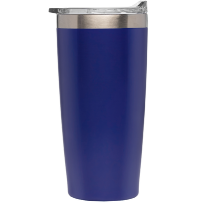 Eldur Stainless Steel Double Wall Tumbler promotional travel cup in blue printed with your company logo