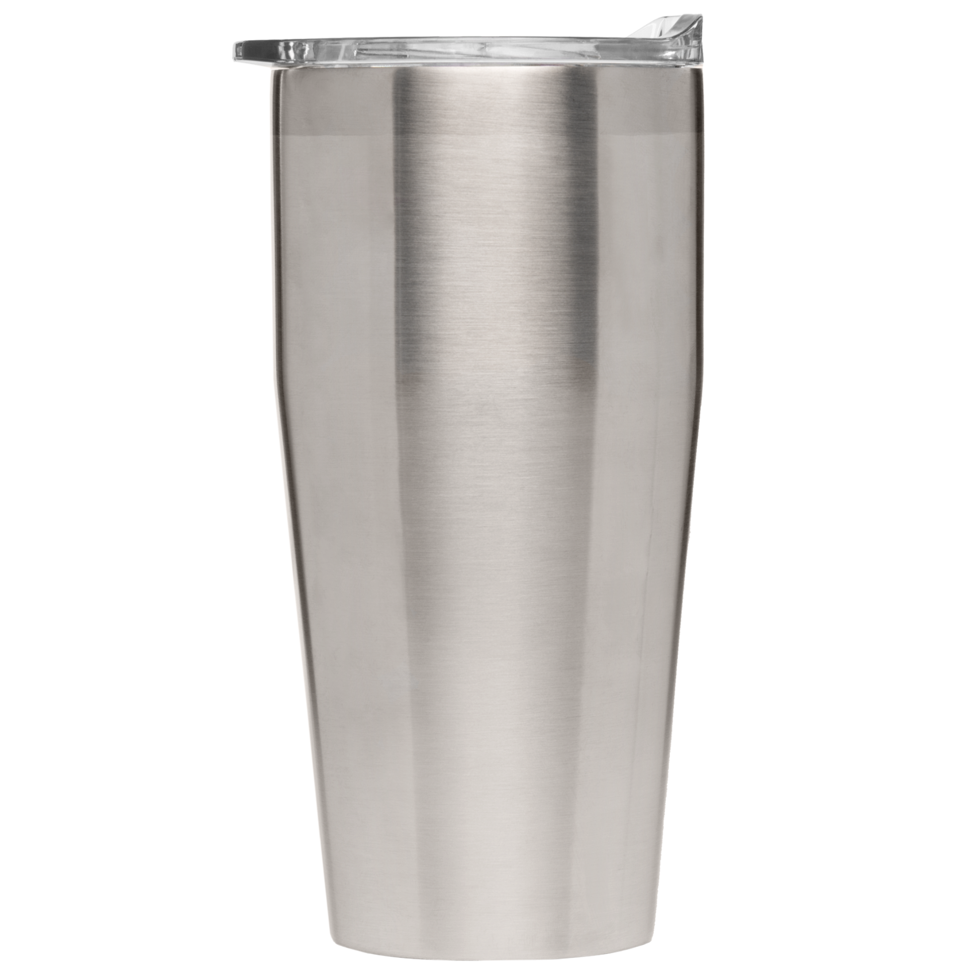 Eldur Stainless Steel Double Wall Tumbler promotional travel cup in chrome printed with your company logo