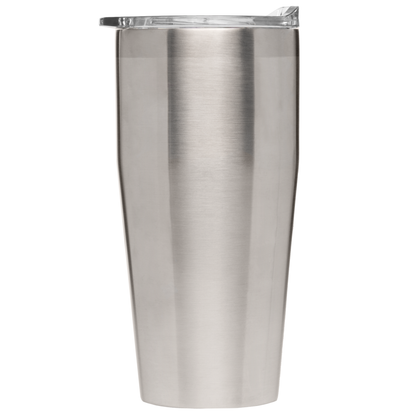 Eldur Stainless Steel Double Wall Tumbler promotional travel cup in chrome printed with your company logo