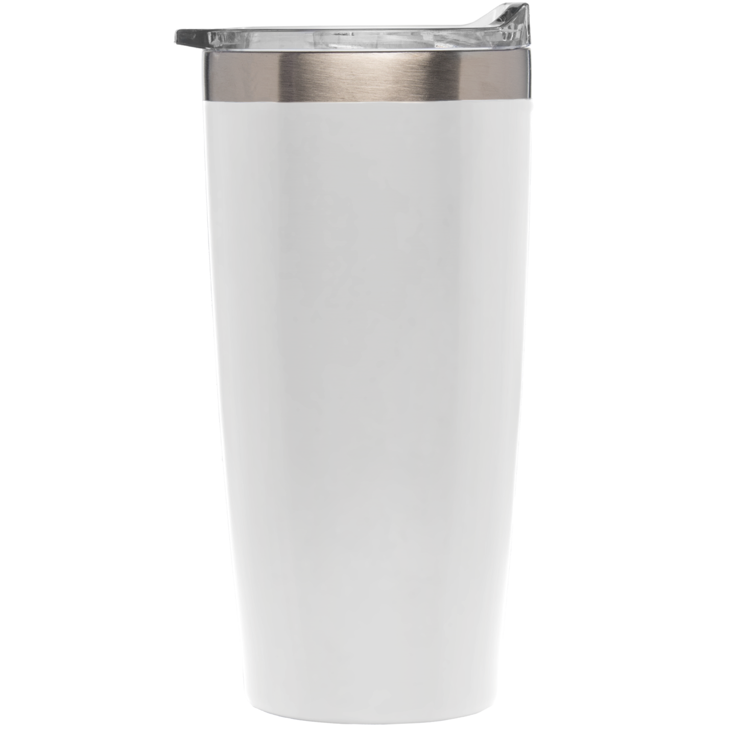 Eldur Stainless Steel Double Wall Tumbler promotional travel cup in white printed with your company logo